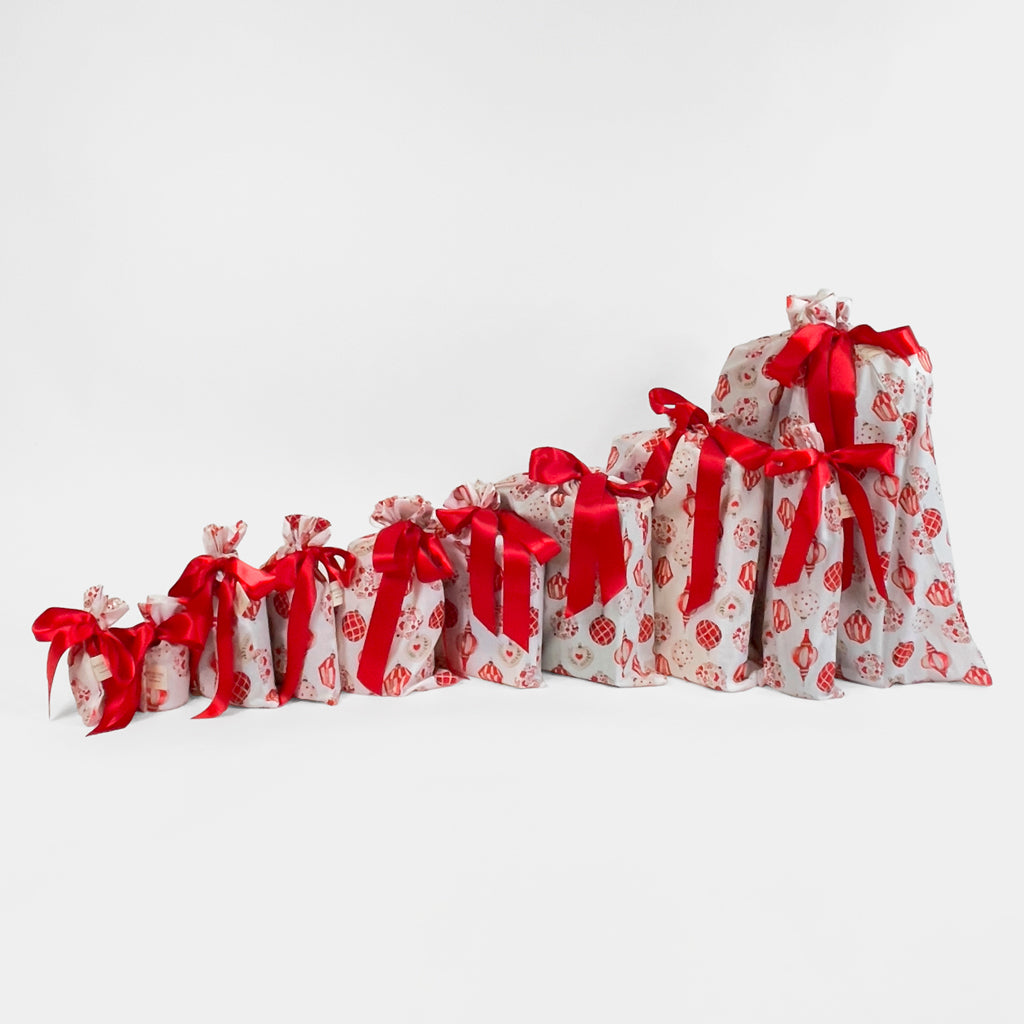 Christmas Baubles (Reusable Gift Bag Set)