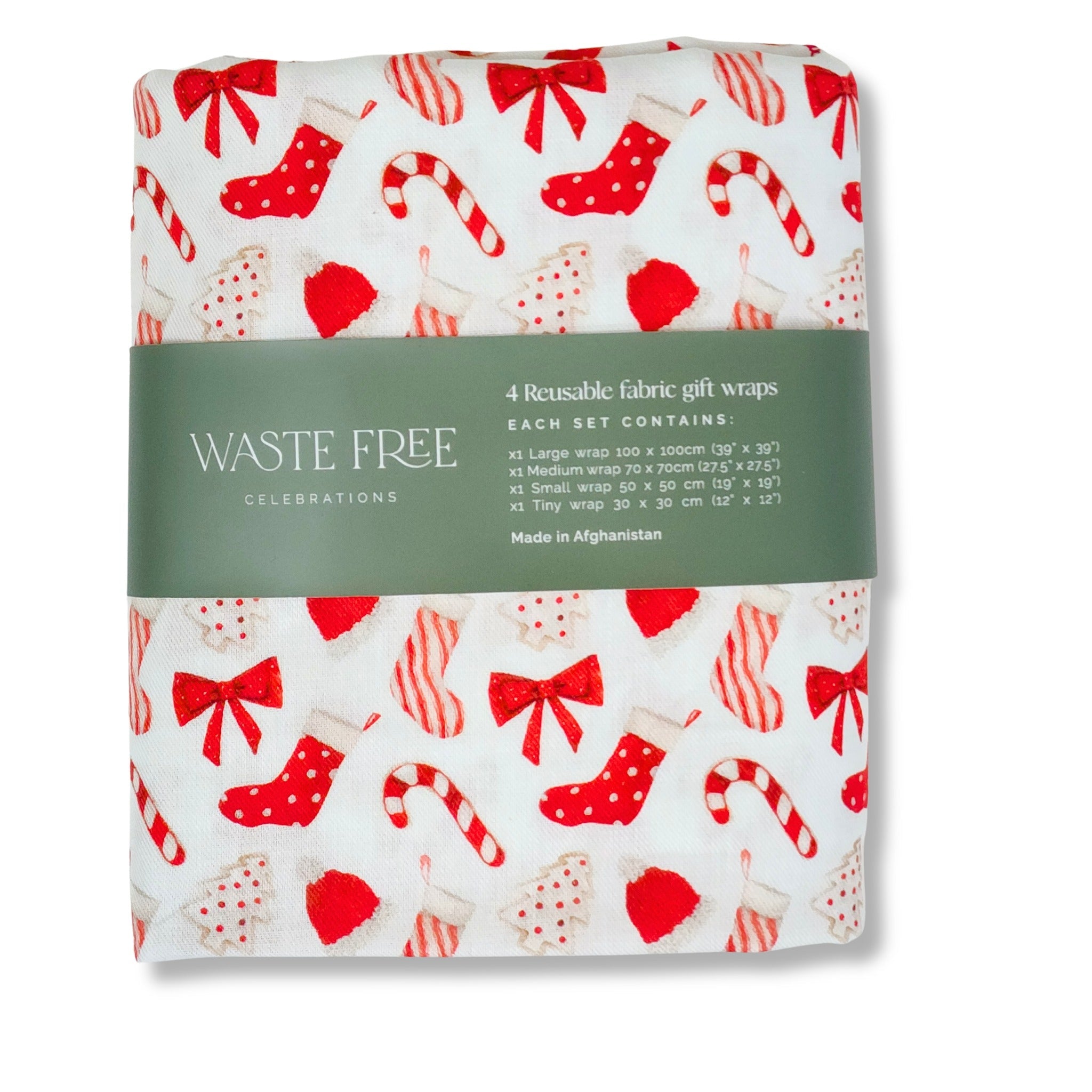 Christmas Cookies and Candy - Furoshiki Gift Wrap