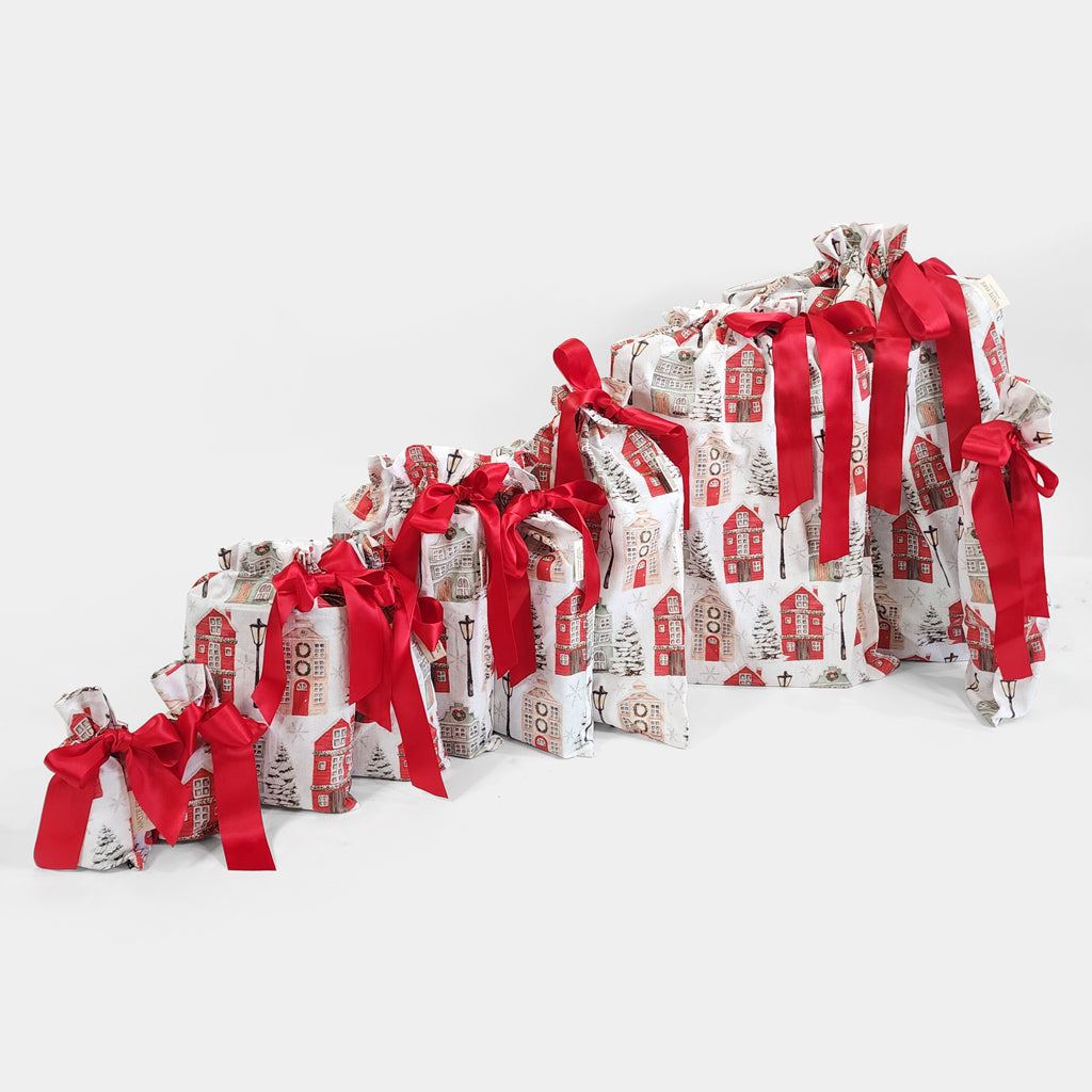 Christmas Cottages (SYO Reusable Gift Bag Set)