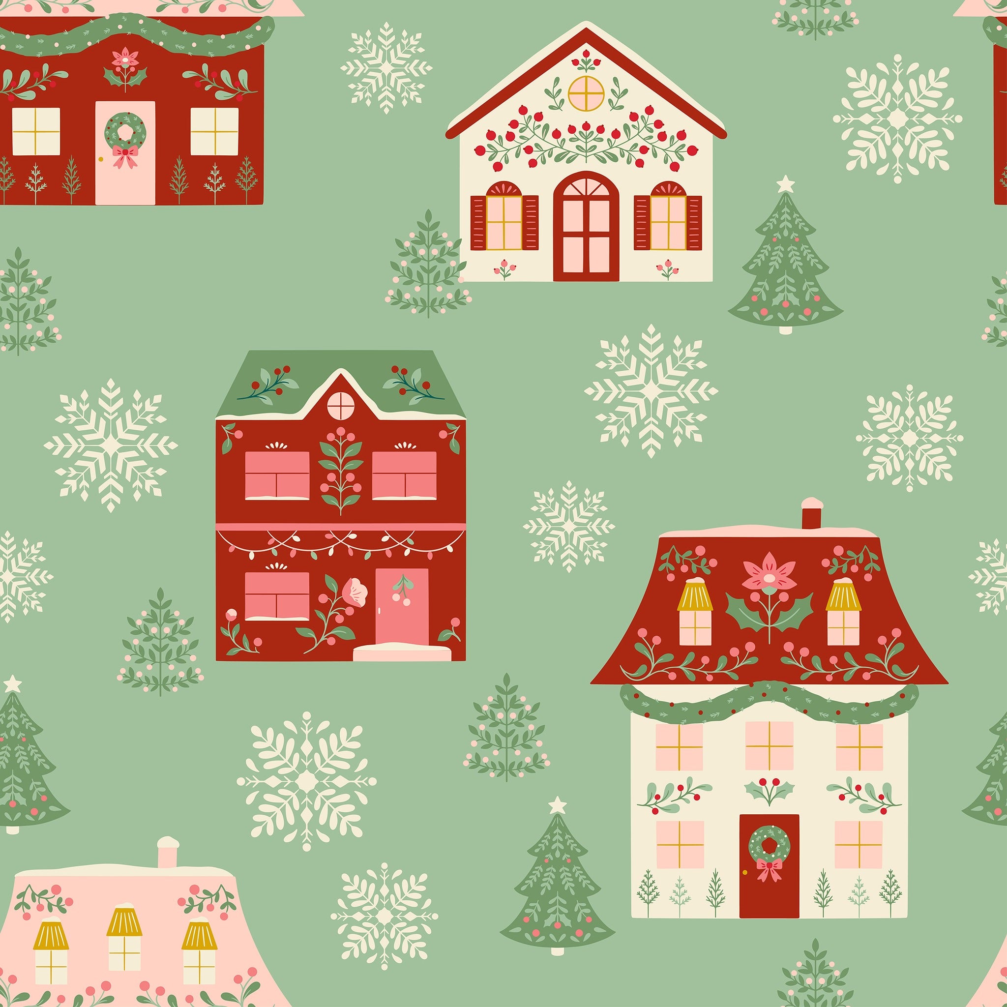 Folk Julandsby - Furoshiki Gift Wrap