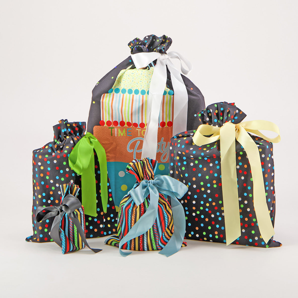 Time to Party (Reusable Gift Bag Set)