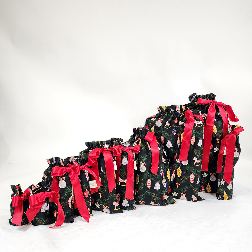 Folk Julepynt (Reusable Gift Bag Set)