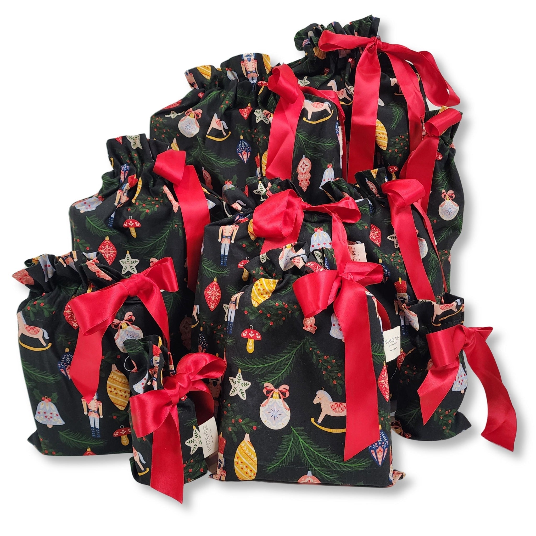 Folk Julepynt (SYO Reusable Gift Bag Set)
