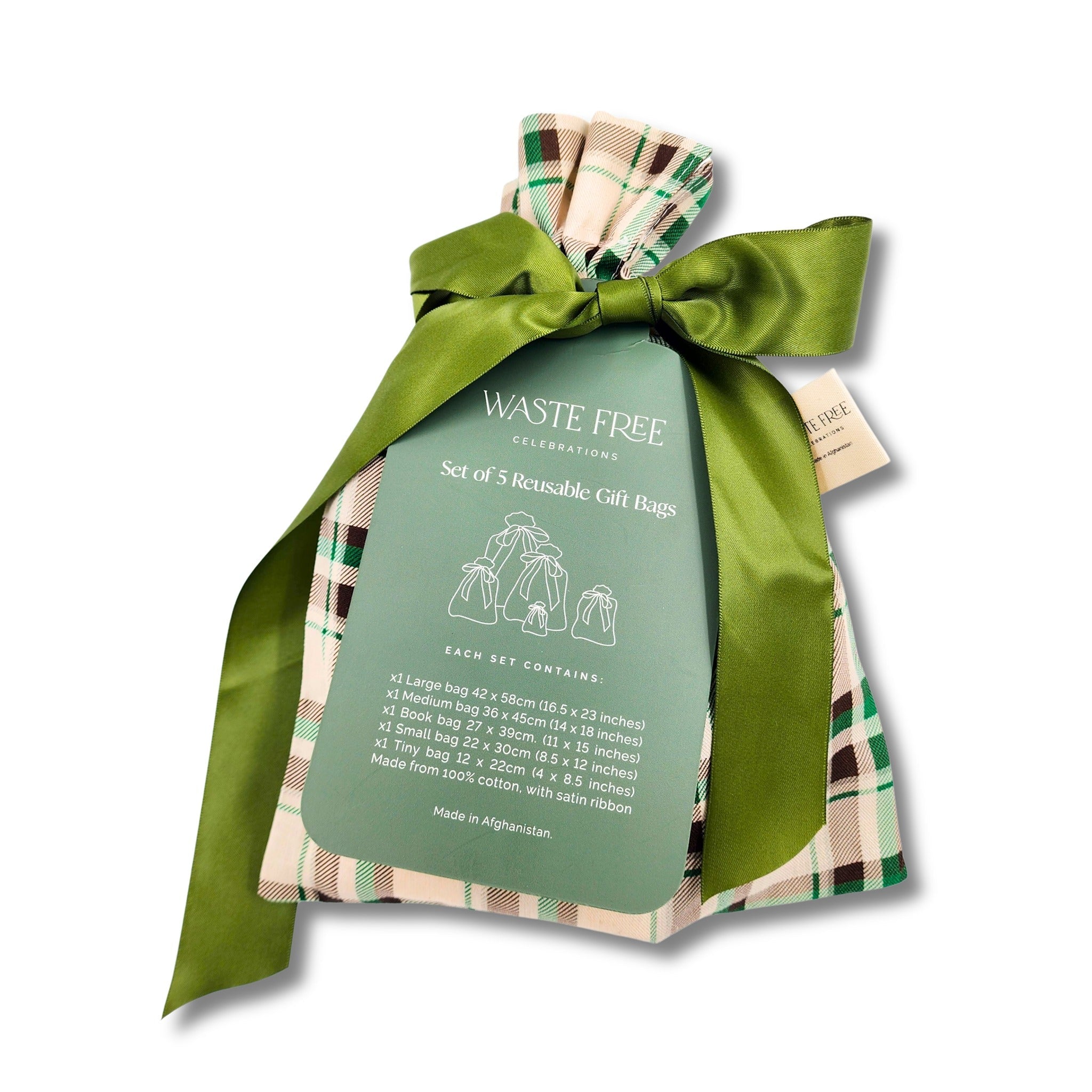 Nadarrach Tartan (Reusable Gift Bag Set) Set of 5