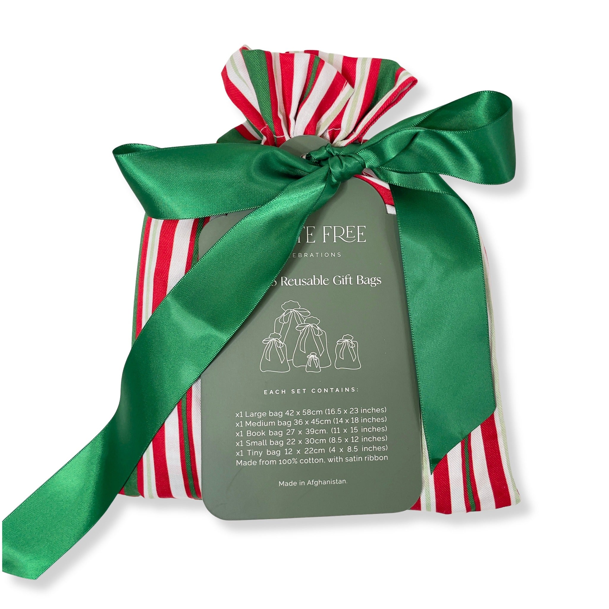 Julrander (Reusable Gift Bag Set) Set of 5