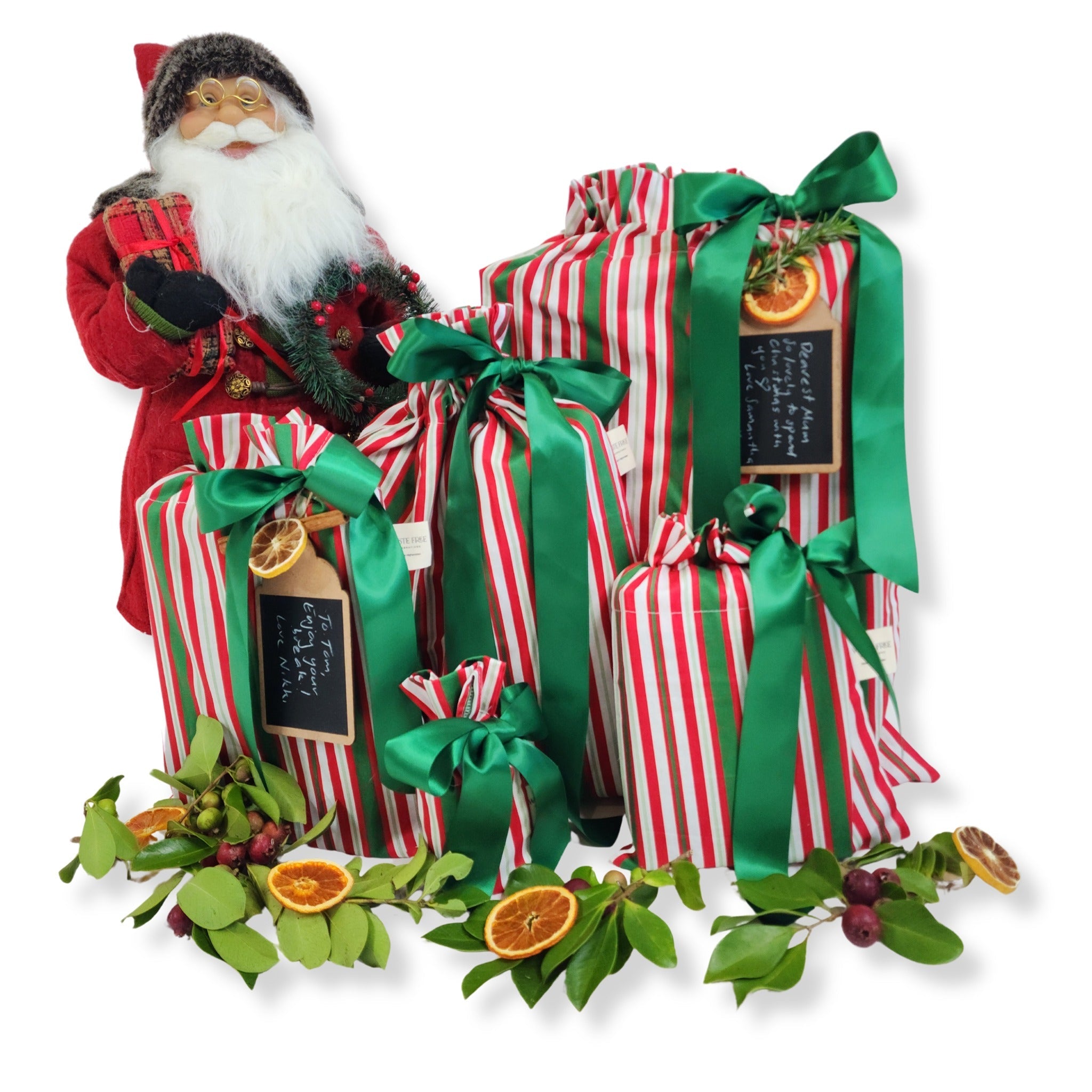 Julrander (Reusable Gift Bag Set) Set of 5