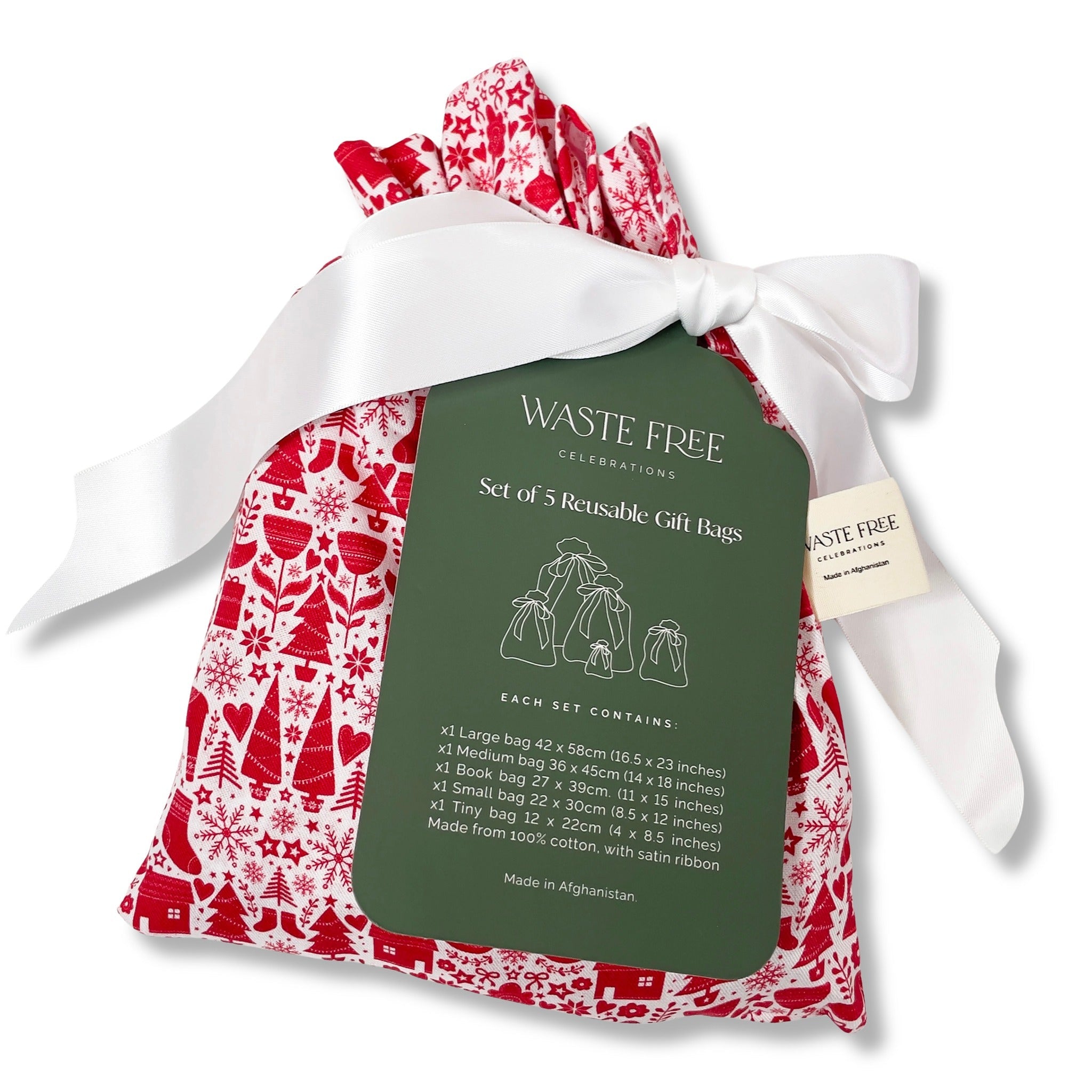 Rensdyr (Reusable Gift Bag Set) Set of 5